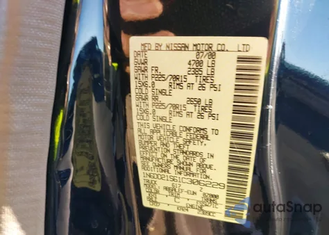 2001 Nissan Frontier Xe from USA, damaged, VIN 1N6DD21S61C306229